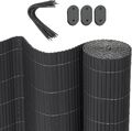 Sichtschutzmatte PVC Sichtschutzzaun Garten Sichtschutz Windschutz Grau #356-1