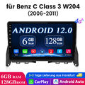 128G Android 12.0 Carplay 8-Kern Autoradio Für Mercedes Benz C Klasse W204 S204
