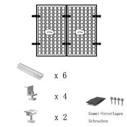 Photovoltaik Solar Wellblechdach Dach Montage Set 1-8 Module Befestigung Schiene