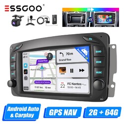 Für Benz C/CLK Klasse W209 C209 DAB+ Autoradio 2+64G Android 13 Carplay GPS KAM