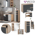 Badmöbelset J-shape modern Badezimmer Schrank Badschrank Vicco