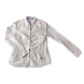 Massimo Dutti knöpfiges Shirt langarm weiß 100 % Baumwolle ""gewaschen"" GRÖSSE 40/30