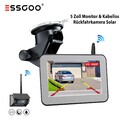 Kabellos Solar Wasserdicht Rückfahrkamera Nachtsicht mit LCD 5" Monitor LKW Bus
