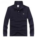 Men's Lacoste2 Mesh Poloshirt Classic Fit Button Down Long Sleeve T-shirt Top*-