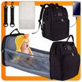 Baby Wickelrucksack Set mit Kinderbett - Wickeltasche Babytasche Babyrucksack