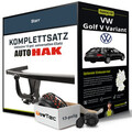 Für VW Golf V Variant Typ 1K5 Anhängerkupplung starr +eSatz 13pol uni. 07- NEU