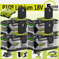 4X 5Ah Original Akku für RYOBI 18V One Plus Lithium RB18L50 P108 P109 Batterie