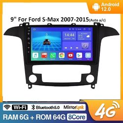 Für Ford S-Max 2007-2015 Carplay Android 13 Autoradio GPS Navi WIFI 4G BT 6+64G