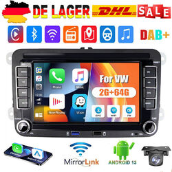 DAB+ 7" Android 13 Autoradio Carplay für VW Golf 5 6 Amarok Beetle Caddy 2+64G
