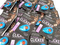 Starmark Clicker effektives Training Hundeausbildung ergonomisch blau orange