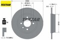 2x Bremsscheibe TEXTAR 92347603 2 Bremsscheiben für Renault