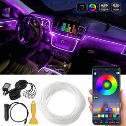 6M RGB LED Ambientebeleuchtung Auto Innenraumbeleuchtung Lichtleiste App Control🔥RGB LED 🔥Musik und App Control🔥5in1 🔥Auto Ambiente