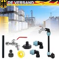 3/4" IBC Adapter Verbindungsset Auslaufhahn Für Tank Container Regenwassertank