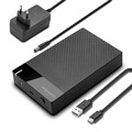 Externe Festplattegehäuse für 2,5/3,5 Zoll SATA HDD SSD 6Gbps, Unterstützt UASP