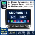 Für Fiat Ducato 2006-2023 DAB+ 8Core 6+128G Android 14 CarPlay Autoradio Navi 4G