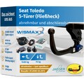 ANHÄNGERKUPPLUNG vert. abnehmbar für Seat Toledo 05-13 +7polig ESatz spezifisch