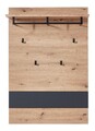 Garderobenpaneel Wandgarderobe Flurgarderobe Eiche graphit 80 x 118 cm