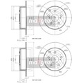 2X MAXGEAR BREMSSCHEBEIBEN 280mm VOLL HINTEN PASSEND FÜR TOYOTA AVENSIS