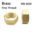 Feingewinde Messing DIN934 Sechskantmuttern M8 M10 M12 M14 M16 M18 M20
