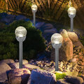 Kugelleuchte Außenlampe Solarleuchte Bruchglas Wegelampe Gartenlampe LED 4er Set