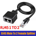 RJ45 Ethernet Kabel Splitter 1 auf 2 Netzwerkadapter, Ethernet Splitter LAN