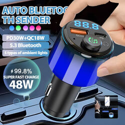 Bluetooth FM Transmitter Auto Radio MP3 Player PD 30W + QC 3.0 Ladegerät Adapter