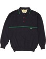 SETTEBELO Herren Polokragen Pullover Sweater Large Navy Blau AJ08