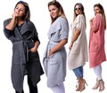 Strickjacke Sweats Poncho Umhang Cardigan Jacke mit Bindegürtel Gr. 36 38 40, S 