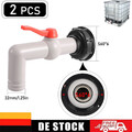 IBC Adapter S60x6 Auslaufhahn 1 Zoll Kugelhahn Auslaufventil Regenwassertank 2st