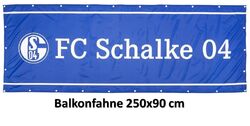 FC Schalke 04 Balkonfahne Fahne Balkonbespannung Sichtschutz Fahne Balkon S04