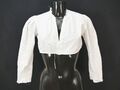 Gr.40 Dirndlbluse weiß Bluse für Dirndl Baumwollmischung mit Spitze B10443