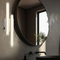 Wandlampe Flurleuchte Wandleuchte Wohnzimmer 2 Flammig Metall Chrom LED L 40cm