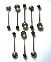 Alessi Zuckerlöffel, Espressolöffel, Moccalöffel passend zu Michael Graves Dose