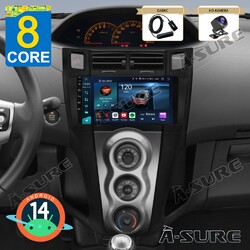 4+64G Android 14 Autoradio GPS Apple CarPlay DAB Für Toyota Yaris XP90 2005-2012