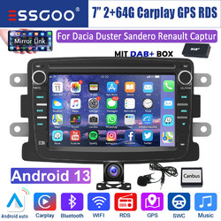 Für Renault Dacia Duster Logan Lodgy DAB+ Android Carplay Autoradio GPS Navi 64G