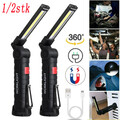 1/4STK COB LED Akku Werkstattlampe KFZ Arbeitsleuchte Handlampe Magnet Stablampe