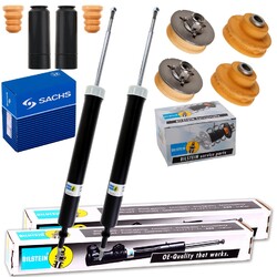 2x BILSTEIN B4 GASDRUCK STOSSDÄMPFER + DOMLAGER HINTEN passend für BMW X1 E84komplett mit BILSTEIN Federbeinlager + Staubschutzsatz