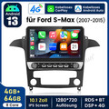 Für Ford S-Max 2007-2015 Carplay Android 13 Autoradio GPS Navi WIFI SWC 4+64GB