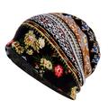 Damen Herren Print Baggy Slouchy Beanie Mütze Chemo Mütze Schlaf gegen Haarausfall