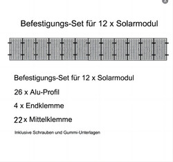 Solarmodul Halterung Kit 12cm Trapezblech Flachdach Montage PV Befestigung Set