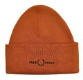 FRED PERRY - STRICKMÜTZE MÜTZE GRAPHIC BEANIE C4114 - ROST ORANGE - NEU
