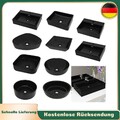 DESIGN KERAMIK AUFSATZWASCHBECKEN WASCHSCHALE HANDWASCHBECKEN GÄSTE WC SCHWARZ