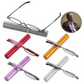 Schlanke Lesebrille Schmale Stift-Lesebrille Mit Stift-Clip-Röhrenetui