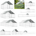 Hühnerstall Kleintierstall verzinktem Gehege Vogelkäfig Hühnerhaus mit Dach