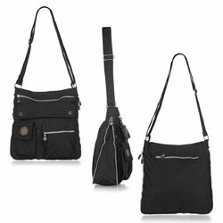 Umhängetasche Damen Groß Schultertasche Damentasche Tasche Handtasche Stoff Neu