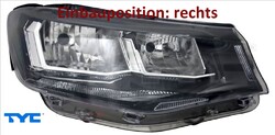 TYC 20-19209-05-2 Hauptscheinwerfer rechts Scheinwerfer Frontscheinwerfer 