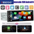 Autoradio 6.86" 1 DIN Mit Android 14 Carplay GPS Navi RDS Bluetooth WIFI 2+32G