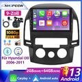 9" Android 13 Autoradio 2+64GB GPS Navi WiFi Kamera+ Für Hyundai I30 2006-2011