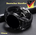 Nylon Survival Uhrenarmband 20mm für Amazfit, Samsung, Garmin, Huawei,...band