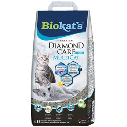 Biokat's │ Diamond Care MultiCat Fresh mit Duft -  1 x 8 L │Feine Katzenstreu mi